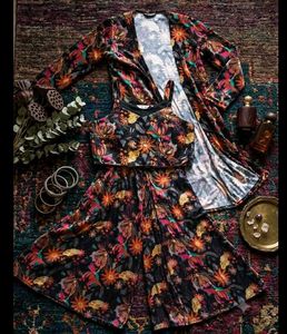 Boho Floral Print Lounge Set