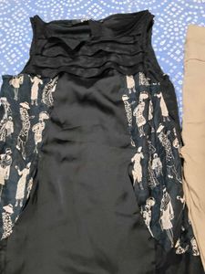 Stylish Black Top &amp; Khaki Pants Set