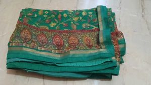Beautiful Green Floral Saree