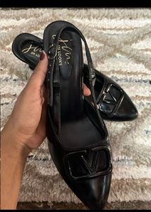 JM Looks Black Slingback Heels