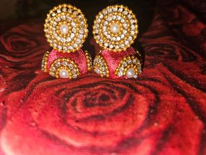 Red Silk Earrings