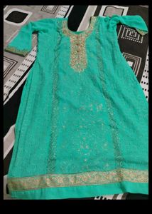 Teal Kurta Set with Dupatta