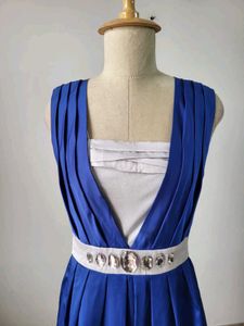 Chic Blue &amp; White Cocktail Dress