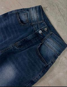Flared Blue Denim Jeans