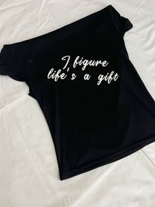 Black Graphic tops "Life's a Gift"