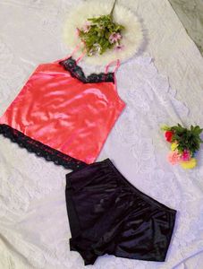 Satin Camisole & Shorts Set