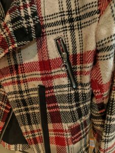 Trendy Plaid Moto Jacket