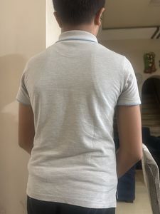 kids Grey Polo T-Shirt