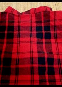 2)Red &amp; Black Plaid Button-Up Shirt plus freebie