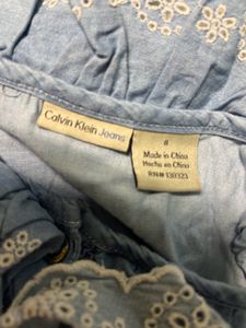 Brand New Calvin klein Denim Blue Dress 6-8yrs
