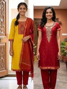 2-KurtiSetCombo-NewEmbroidaryYellowKurti&GentlyUs