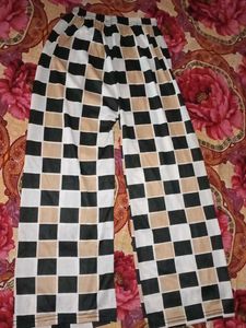 Combo of Checkerboard Wide Leg Pants