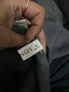 Stylish Grey Textured Short Sleeve Shirt