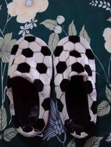 football themed bathroom slippers