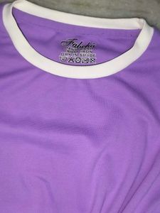 Purple &amp; White Ringer Tee ✨