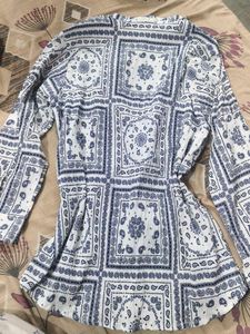 Boho Paisley Print Long Sleeve Top