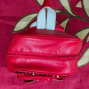 Red Sequin Backpack with Bow