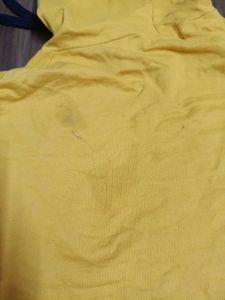 Yellow Supreme  Logo crop Hoodie