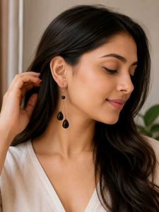Elegant Black Drop Earrings