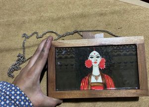 Wooden Art Trinket Traditional Sling Bag
