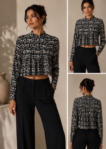 Black And White Formal Top