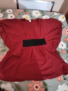Red Kimono/Kaftan Style Top