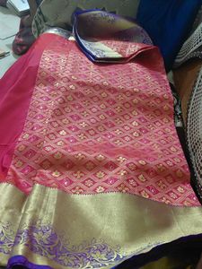 Beautiful Pink &amp; Gold Saree