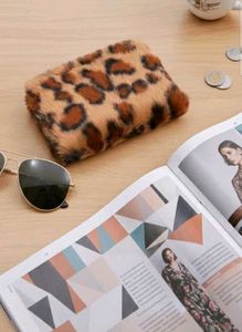 Leopard Faux Fur Pouch 🤎