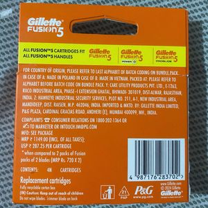 Gillette Fusion 5 Razor Blades - 3Pack