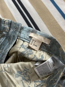 Blue Brocade Wrap Skirt