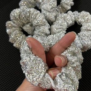 silver sequence scrunchies