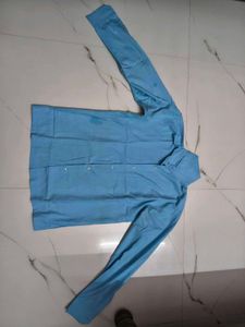 Men's Blue Cotton Blend Casual Shirt