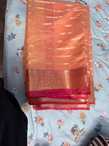 Elegant Peach Saree