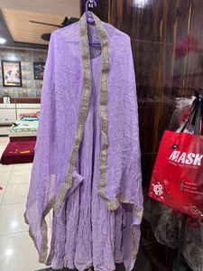 Lavender Kurta with Zari Detail