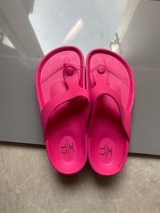 Bright Pink Flip Flops
