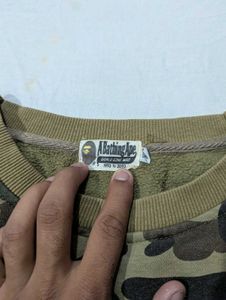 BAPE x Champion Camo Crewneck Sweatshirt