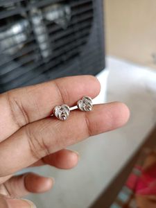 Heart Shaped Stud Earrings 92.5 Pure Silver