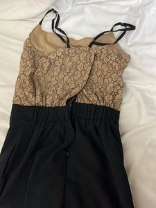 Elegant Black Lace Bodice Dress