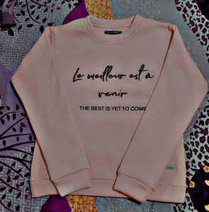 Pink Graphic Print Sweatshirt