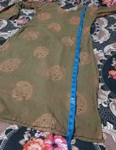 Olive Green Kurta Set with Palazzo