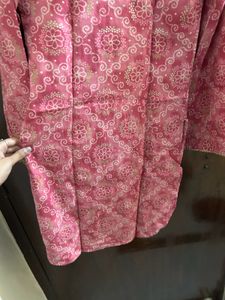Pink Bandhani Print Kurta