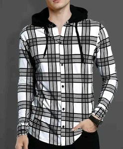 Hooded Plaid T-Shirt