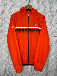 Lacoste Orange Gradient Hooded Windbreaker