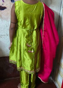 Vibrant Kurta Set with Dupatta