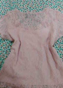 Charming Pink Lace Top