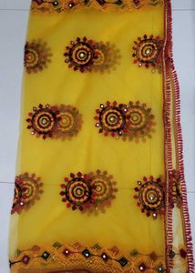 Yellow Embroidered Kurta with Mirror Work