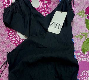 Chic Black Ruched Cut-Out Dress