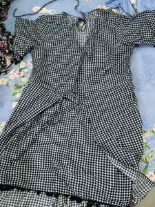Popnetic Chic Gingham High-Low Dress