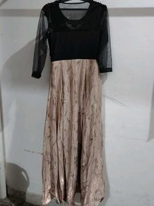 Elegant Black Beaded Ethnic Gown