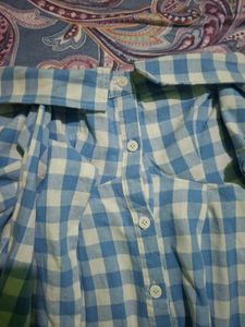Blue Gingham Bow Dress